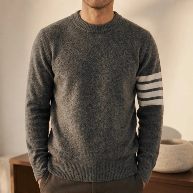 Gresham Cashmere Sweater - Grey - Sweaters > Cashmere Crew-Neck Sweaters - Michael Verde - Image 1
