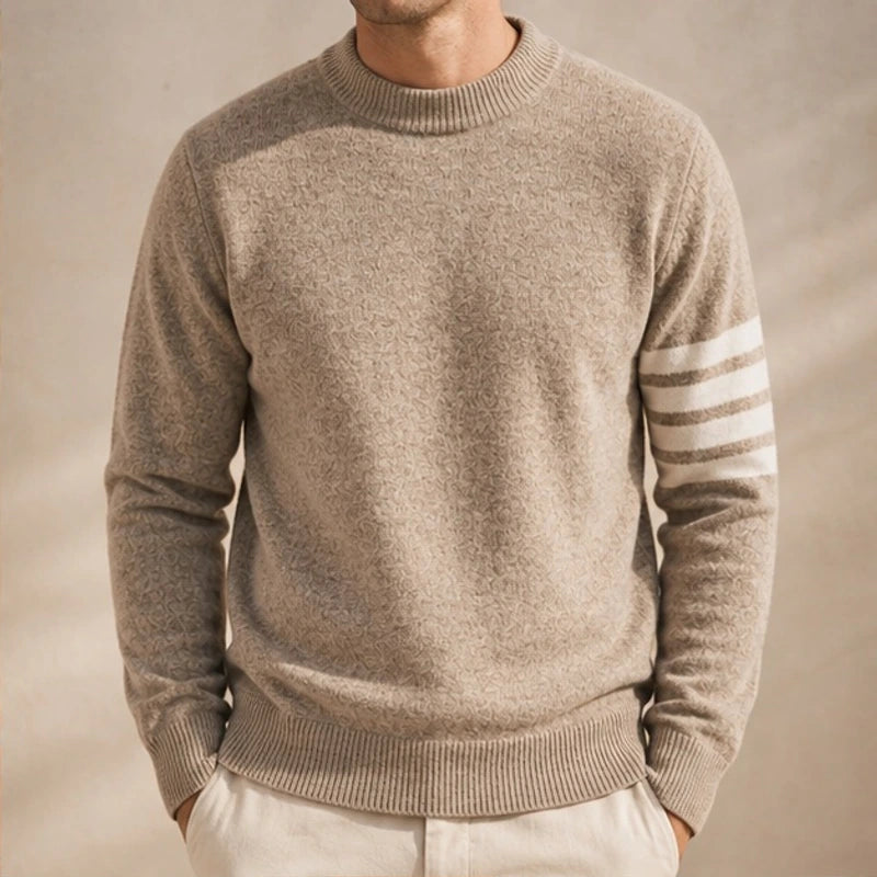 Gresham Cashmere Sweater - Beige - Sweaters > Cashmere Crew-Neck Sweaters - Michael Verde - Image 1