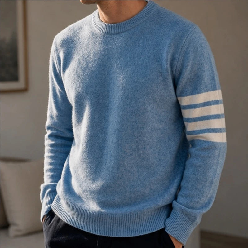 Gresham Cashmere Sweater - Light Blue - Sweaters > Cashmere Crew-Neck Sweaters - Michael Verde - Image 1
