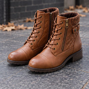 Halina Women's Leather Ankle Boots - Brown - Shoes - Michael Verde - Image 2