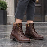 Halina Women's Leather Ankle Boots - Dark Brown - Footwear > Boots > Ankle Boots - Michael Verde - Image 1