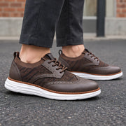 Hartley Wingtip Brogue Knit Sneakers - Espresso Brown - Sneakers - Michael Verde - Image 2