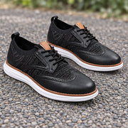 Hartley Wingtip Brogue Knit Sneakers - Charcoal - Footwear > Sneakers > Brogue Sneakers - Michael Verde - Image 3