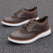 Hartley Wingtip Brogue Knit Sneakers - Espresso Brown - Footwear > Sneakers > Brogue Sneakers - Michael Verde - Image 3