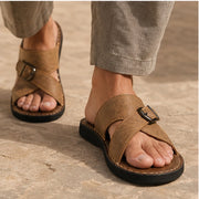 Harveton Leather Sandals - Brown - leather sandals - Michael Verde - Image 3