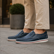 Hatfield Leather Loafers - Deep Blue - leather loafers - Michael Verde - Image 4