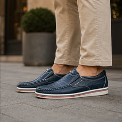 Hatfield Leather Loafers - Deep Blue - leather loafers - Michael Verde - Image 4