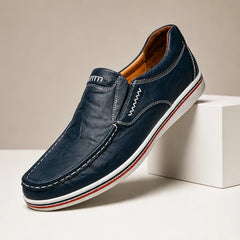 Hatfield Leather Loafers - Deep Blue - Shoes - Michael Verde - Image 1
