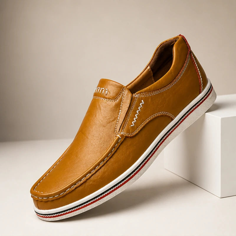 Hatfield Leather Loafers - Tobacco - Shoes - Michael Verde - Image 1