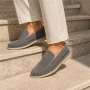 Hatherleigh Suede Loafers - Gray - Men's Footwear > Loafers - Michael Verde - Image 1