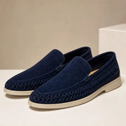 Hatherleigh Suede Loafers - Navy - mens shoes - Michael Verde - Image 2