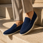 Hatherleigh Suede Loafers - Navy - Men's Footwear > Loafers - Michael Verde - Image 1