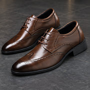Hatherley Men's Polished Wingtip Leather Oxfords - Dark Brown - Men's Footwear > Oxford Shoes > Wingtip Oxfords - Michael Verde - Image 3