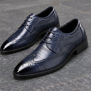 Hatherley Men's Polished Wingtip Leather Oxfords - Blue Black - Men's Footwear > Oxford Shoes > Wingtip Oxfords - Michael Verde - Image 3