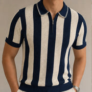 Jenson Cotton Knit Polo Shirt - Blue - polo shirt - Michael Verde - Image 2