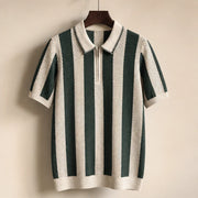 Jenson Cotton Knit Polo Shirt - Green - men's polo - Michael Verde - Image 3