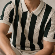 Jenson Cotton Knit Polo Shirt - Green - knit polo - Michael Verde - Image 5