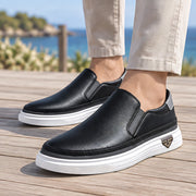 Keir Men's Leather Slip-On Sneakers - Black - Men's Footwear > Sneakers > Slip-On Sneakers - Michael Verde - Image 1