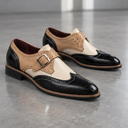Killian Men's Two-Tone Monk-Strap Brogues - Black - male - Michael Verde - Image 3