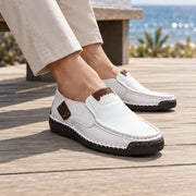 Langdon Men's Moc-Toe Leather Loafers - White - Men's Footwear > Loafers > Leather Loafers - Michael Verde - Image 3