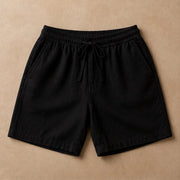 Larkin Coastal Relaxed-Fit Linen Shorts - Black - linen shorts - Michael Verde - Image 3