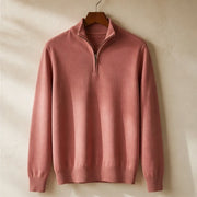 Leander Quarter-Zip Knit Sweater - Pink - Men's Clothing > Sweaters & Cardigans > Quarter-Zip Sweaters - Michael Verde - Image 3