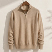 Leander Quarter-Zip Knit Sweater - Beige - Men's Clothing > Sweaters & Cardigans > Quarter-Zip Sweaters - Michael Verde - Image 3
