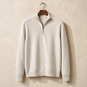 Leander Quarter-Zip Knit Sweater - White - Men's Clothing > Sweaters & Cardigans > Quarter-Zip Sweaters - Michael Verde - Image 3