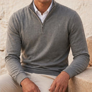 Leander Quarter-Zip Knit Sweater - Gray - male - Michael Verde - Image 2