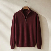 Leander Quarter-Zip Knit Sweater - Red - Men's Clothing > Sweaters & Cardigans > Quarter-Zip Sweaters - Michael Verde - Image 3