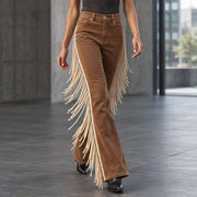 Leandra Women's Fringe Bootcut Jeans - Brown - Clothing > Pants > Fringe Bootcut Jeans - Michael Verde - Image 2