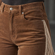 Leandra Women's Fringe Bootcut Jeans - Brown - women's jeans - Michael Verde - Image 4