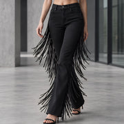 Leandra Women's Fringe Bootcut Jeans - Black - Clothing > Pants > Fringe Bootcut Jeans - Michael Verde - Image 2