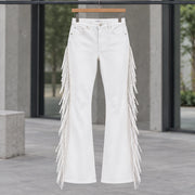 Leandra Women's Fringe Bootcut Jeans - White - female - Michael Verde - Image 3