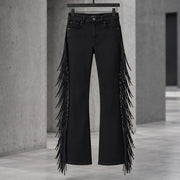 Leandra Women's Fringe Bootcut Jeans - Black - female - Michael Verde - Image 3