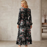 Limisol Maxi Dress - Black Floral - women's dress - Michael Verde - Image 2