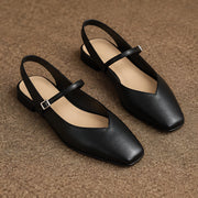 Lisandra Women's Leather Square Toe Mules - Black - Women's Footwear > Mules > Mary Jane Mules - Michael Verde - Image 4