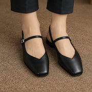 Lisandra Women's Leather Square Toe Mules - Black - female - Michael Verde - Image 3