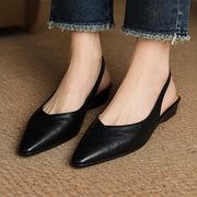 Lucetta Women's Leather Slingback Pumps - Black - female - Michael Verde - Image 3