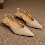 Lucetta Women's Leather Slingback Pumps - Beige - Women's Footwear > Pumps > Slingback Pumps - Michael Verde - Image 4