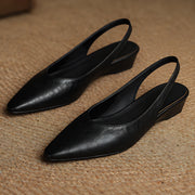 Lucetta Women's Leather Slingback Pumps - Black - Women's Footwear > Pumps > Slingback Pumps - Michael Verde - Image 4