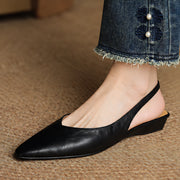 Lucetta Women's Leather Slingback Pumps - Black - Women's Footwear > Pumps > Slingback Pumps - Michael Verde - Image 1
