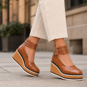 Maddison Croc Leather Platforms - Rich Brown - platform heels - Michael Verde - Image 3