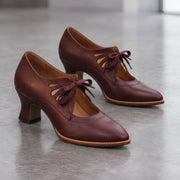 Marguerite Women's Polished Leather Almond-Toe Pumps - Red - women's heels - Michael Verde - Image 5