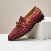 Marlow Leather Loafers - Burgundy - full grain leather - Michael Verde - Image 4
