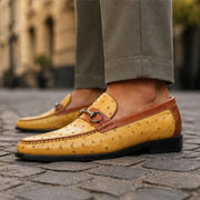 Marlow Leather Loafers - Yellow - Shoes - Michael Verde - Image 1