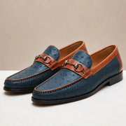Marlow Leather Loafers - Blue - leather loafers - Michael Verde - Image 3
