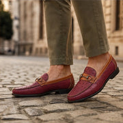 Marlow Leather Loafers - Burgundy - men's loafers - Michael Verde - Image 2