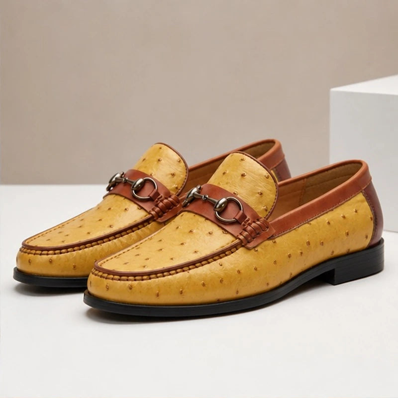Marlow Leather Loafers - Yellow - leather loafers - Michael Verde - Image 3