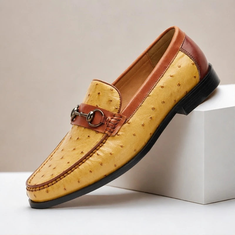 Marlow Leather Loafers - Yellow - full grain leather - Michael Verde - Image 4